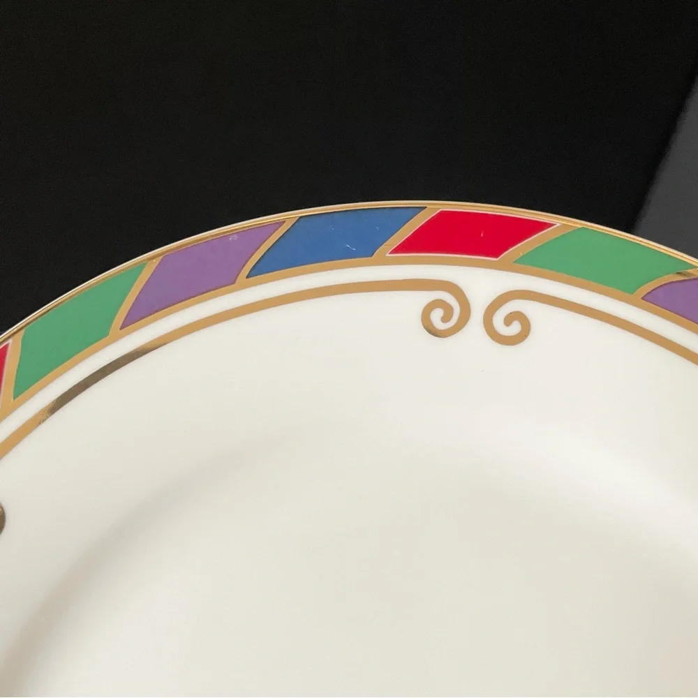 SET of 4 Celebration Salad or Dessert Plates by Pier 1